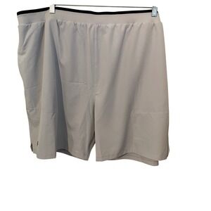 Fabletics Mens 3X The 7" Fundamental Short II Lined Mineral Gray